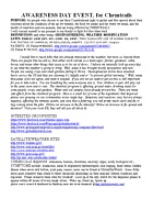 Awareness Day Event for Chemtrails
